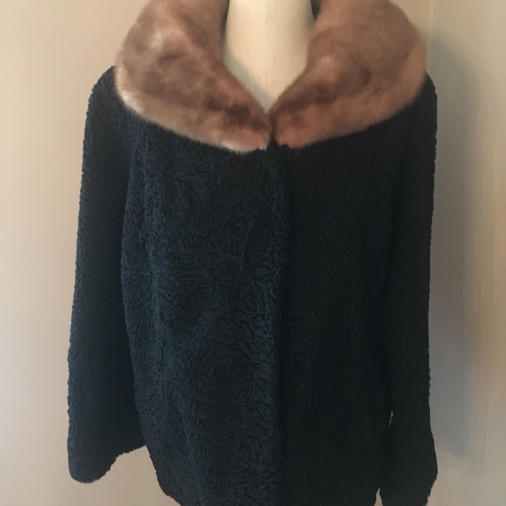 Schiaparelli Paris Gorgeous Coat with Mink Trim